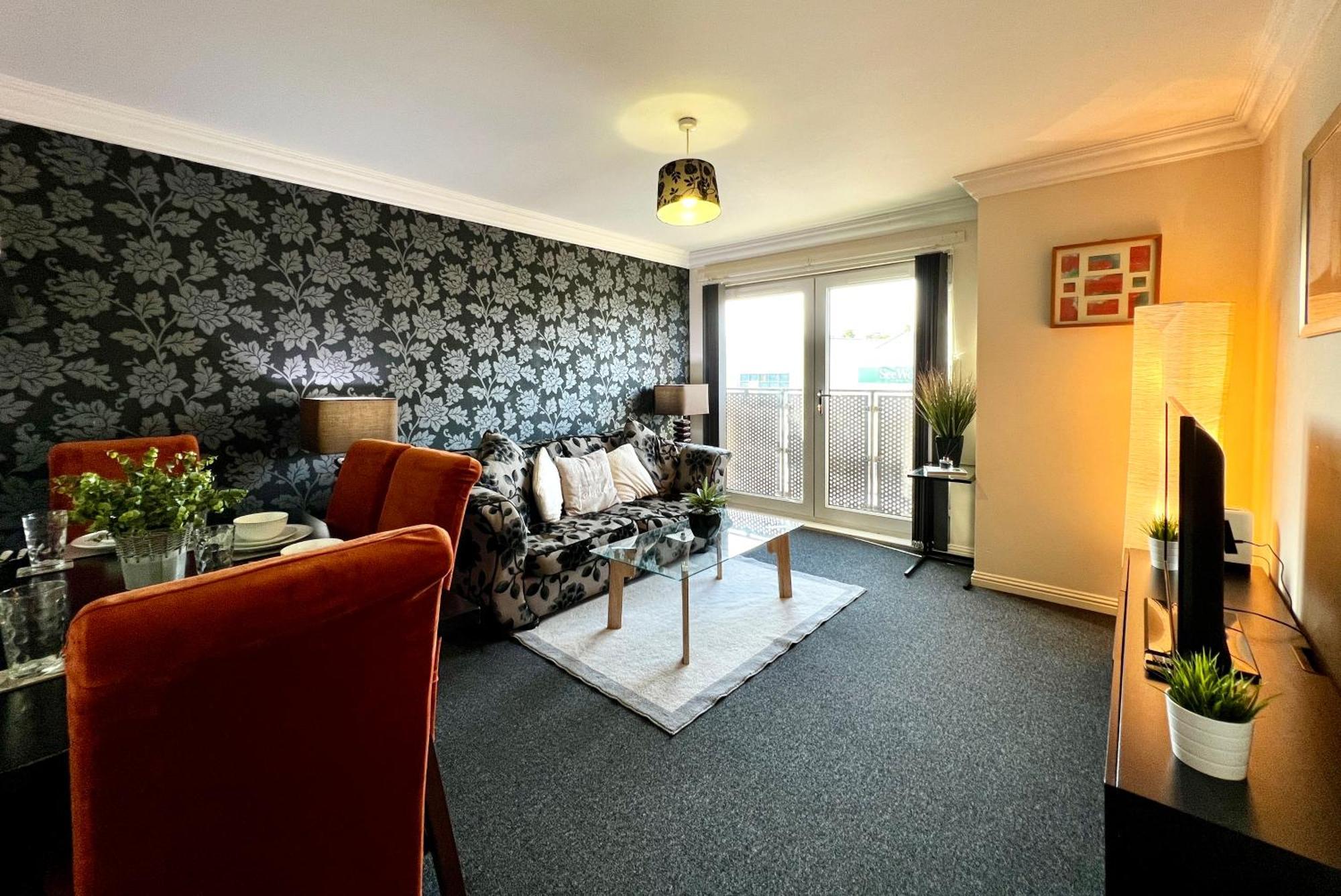 Stylish Modern Flat With Juliet Balcony & Parking Apartamento Glasgow Exterior foto
